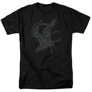 AN OFFCIALLY LICENSED BIRDS POSTER MEN'S REGULAR FIT T-SHIRT BLACK