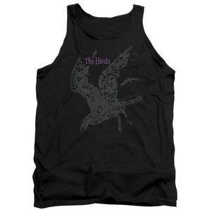 AN OFFCIALLY LICENSED BIRDS POSTER ADULT UNISEX TANK TOP BLACK