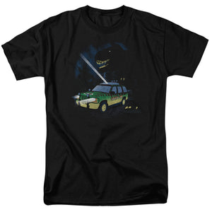 AN OFFCIALLY LICENSED JURASSIC PARK TURN IT OFF MEN'S REGULAR FIT T-SHIRT BLACK