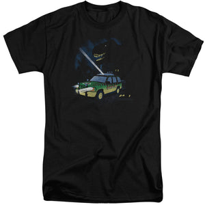 AN OFFCIALLY LICENSED JURASSIC PARK TURN IT OFF MEN'S TALL FIT T-SHIRT BLACK