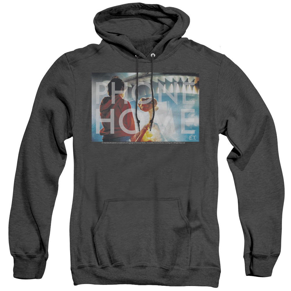 AN OFFCIALLY LICENSED ET KNOCKOUT ADULT UNISEX HEATHER PULLOVER HOODIE BLACK