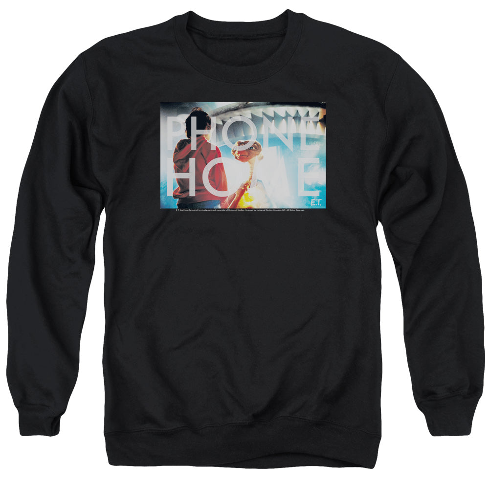 AN OFFCIALLY LICENSED ET KNOCKOUT ADULT UNISEX CREWNECK SWEATSHIRT BLACK