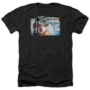 AN OFFCIALLY LICENSED ET KNOCKOUT MEN'S HEATHER T-SHIRT CHARCOAL