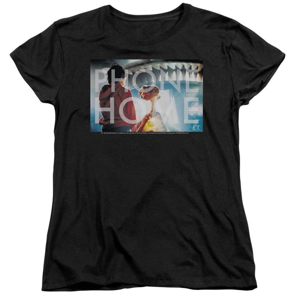 AN OFFCIALLY LICENSED ET KNOCKOUT WOMEN'S REGULAR FIT T-SHIRT BLACK