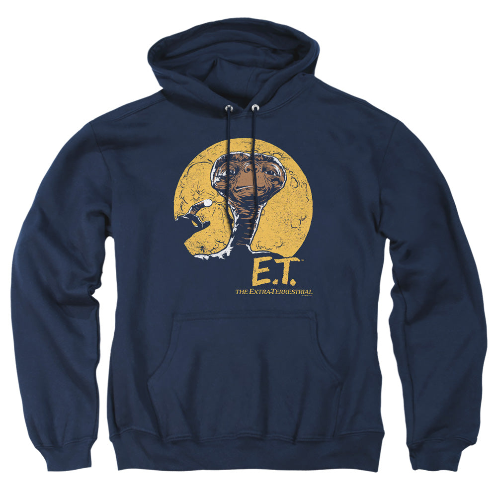 AN OFFCIALLY LICENSED ET MOON FRAME ADULT UNISEX PULLOVER HOODIE NAVY