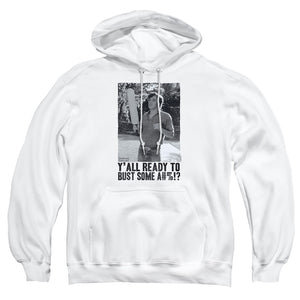 AN OFFCIALLY LICENSED DAZED AND CONFUSED PADDLE ADULT UNISEX PULLOVER HOODIE WHITE