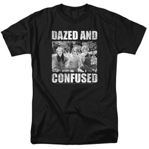 AN OFFCIALLY LICENSED DAZED AND CONFUSED ROCK ON MEN'S REGULAR FIT T-SHIRT BLACK