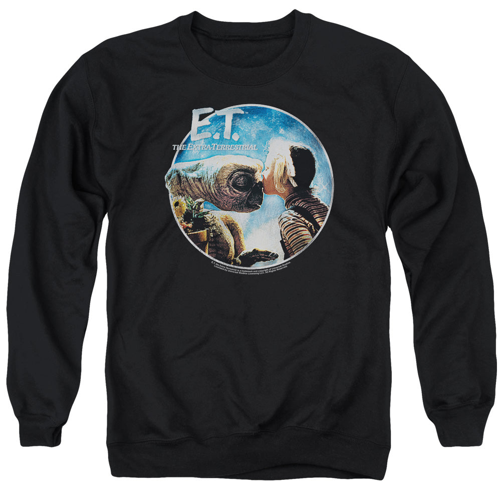 AN OFFCIALLY LICENSED ET GERTIE KISSES ADULT UNISEX CREWNECK SWEATSHIRT BLACK