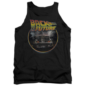 AN OFFCIALLY LICENSED BACK TO THE FUTURE BACK ADULT UNISEX TANK TOP BLACK