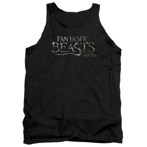 AN OFFCIALLY LICENSED FANTASTIC BEASTS LOGO ADULT UNISEX TANK TOP BLACK