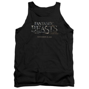 AN OFFCIALLY LICENSED FANTASTIC BEASTS LOGO ADULT UNISEX TANK TOP BLACK