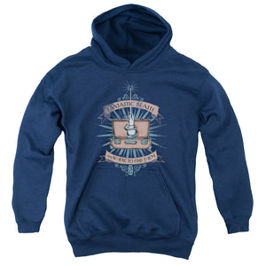 AN OFFCIALLY LICENSED FANTASTIC BEASTS BRIEFCASE YOUTH HOODIE NAVY