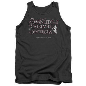 AN OFFCIALLY LICENSED FANTASTIC BEASTS WANDED ADULT UNISEX TANK TOP CHARCOAL