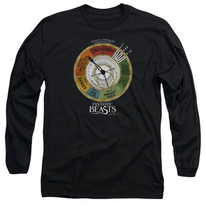AN OFFCIALLY LICENSED FANTASTIC BEASTS THREAT GAUGE MEN'S LONG SLEEVE T-SHIRT BLACK