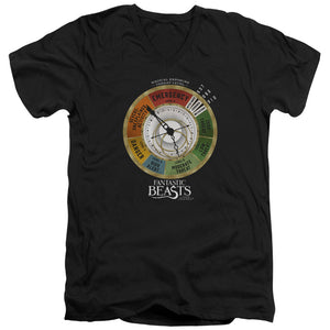 AN OFFCIALLY LICENSED FANTASTIC BEASTS THREAT GAUGE MEN'S V-NECK T-SHIRT BLACK