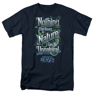 AN OFFCIALLY LICENSED FANTASTIC BEASTS UNNATURAL MEN'S REGULAR FIT T-SHIRT NAVY