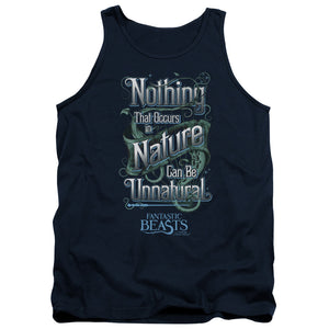 AN OFFCIALLY LICENSED FANTASTIC BEASTS UNNATURAL ADULT UNISEX TANK TOP NAVY