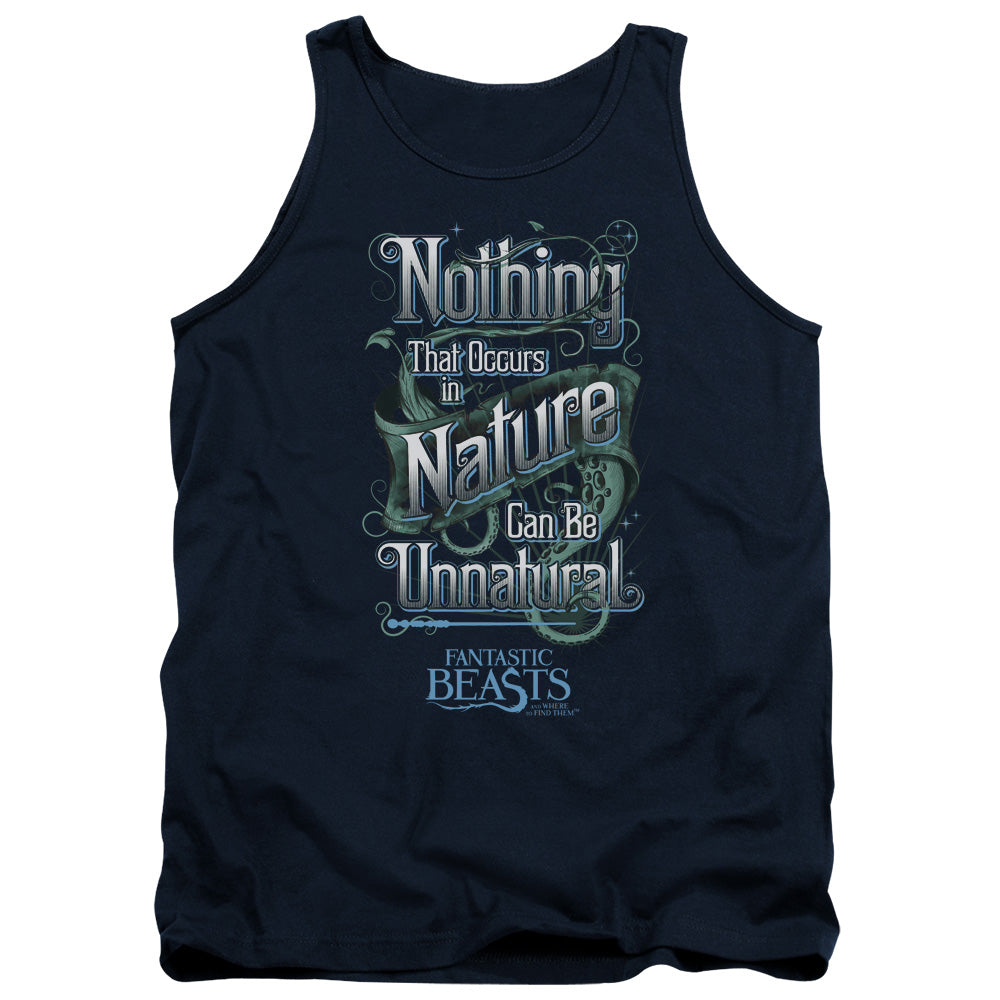 AN OFFCIALLY LICENSED FANTASTIC BEASTS UNNATURAL ADULT UNISEX TANK TOP NAVY