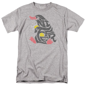 AN OFFCIALLY LICENSED FANTASTIC BEASTS NIFFLER MEN'S REGULAR FIT T-SHIRT ATHLETIC HEATHER