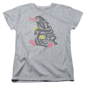 AN OFFCIALLY LICENSED FANTASTIC BEASTS NIFFLER WOMEN'S REGULAR FIT T-SHIRT ATHLETIC HEATHER