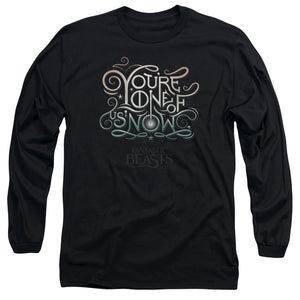 AN OFFCIALLY LICENSED FANTASTIC BEASTS ONE OF US MEN'S LONG SLEEVE T-SHIRT BLACK