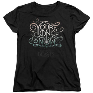 AN OFFCIALLY LICENSED FANTASTIC BEASTS ONE OF US WOMEN'S REGULAR FIT T-SHIRT BLACK