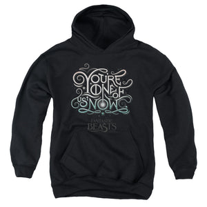 AN OFFCIALLY LICENSED FANTASTIC BEASTS ONE OF US YOUTH HOODIE BLACK