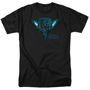 AN OFFCIALLY LICENSED FANTASTIC BEASTS SWOOPING EVIL MEN'S REGULAR FIT T-SHIRT BLACK