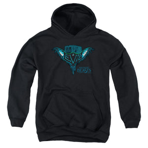 AN OFFCIALLY LICENSED FANTASTIC BEASTS SWOOPING EVIL YOUTH HOODIE BLACK