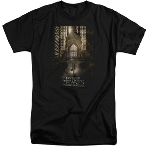 AN OFFCIALLY LICENSED FANTASTIC BEASTS POSTER MEN'S TALL FIT T-SHIRT BLACK