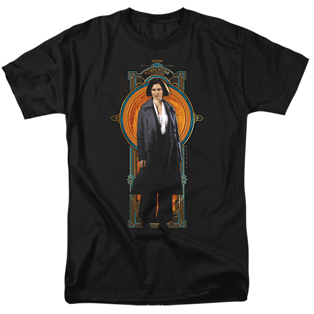 AN OFFCIALLY LICENSED FANTASTIC BEASTS PORPENTINA GOLDSTEIN MEN'S REGULAR FIT T-SHIRT BLACK