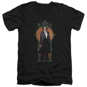 AN OFFCIALLY LICENSED FANTASTIC BEASTS PORPENTINA GOLDSTEIN MEN'S V-NECK T-SHIRT BLACK