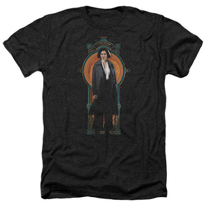 AN OFFCIALLY LICENSED FANTASTIC BEASTS PORPENTINA GOLDSTEIN MEN'S HEATHER T-SHIRT CHARCOAL