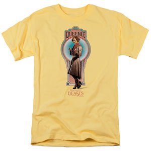 AN OFFCIALLY LICENSED FANTASTIC BEASTS QUEENIE MEN'S REGULAR FIT T-SHIRT BANANA