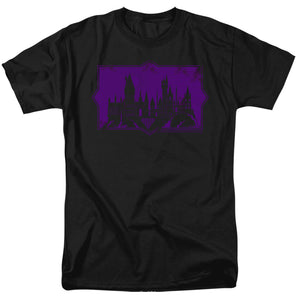 AN OFFCIALLY LICENSED FANTASTIC BEASTS 2 HOGWARTS SILHOUETTE MEN'S REGULAR FIT T-SHIRT BLACK