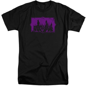 AN OFFCIALLY LICENSED FANTASTIC BEASTS 2 HOGWARTS SILHOUETTE MEN'S TALL FIT T-SHIRT BLACK