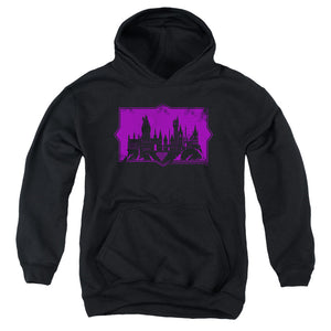 AN OFFCIALLY LICENSED FANTASTIC BEASTS 2 HOGWARTS SILHOUETTE YOUTH HOODIE BLACK