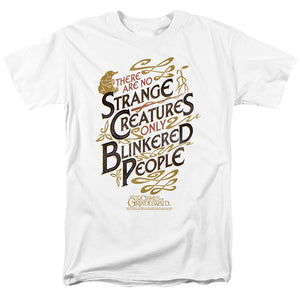 AN OFFCIALLY LICENSED FANTASTIC BEASTS 2 BLINKERED PEOPLE MEN'S REGULAR FIT T-SHIRT WHITE