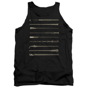 AN OFFCIALLY LICENSED FANTASTIC BEASTS 2 WANDS ADULT UNISEX TANK TOP BLACK