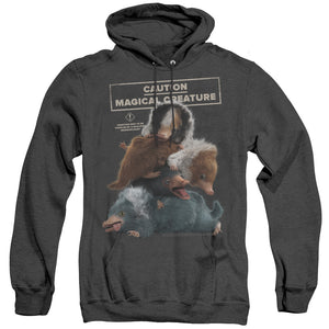AN OFFCIALLY LICENSED FANTASTIC BEASTS 2 CUDDLE PUDDLE ADULT UNISEX HEATHER PULLOVER HOODIE BLACK