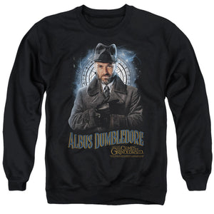 AN OFFCIALLY LICENSED FANTASTIC BEASTS 2 DUMBLEDORE ADULT UNISEX CREWNECK SWEATSHIRT BLACK