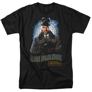 AN OFFCIALLY LICENSED FANTASTIC BEASTS 2 DUMBLEDORE MEN'S REGULAR FIT T-SHIRT BLACK