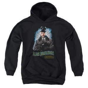 AN OFFCIALLY LICENSED FANTASTIC BEASTS 2 DUMBLEDORE YOUTH HOODIE BLACK