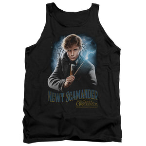 AN OFFCIALLY LICENSED FANTASTIC BEASTS 2 SCAMANDER MONOGRAM ADULT UNISEX TANK TOP BLACK