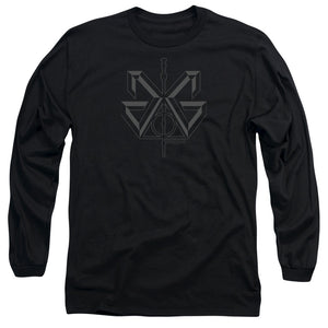AN OFFCIALLY LICENSED FANTASTIC BEASTS 2 GRINDELWALD SIGIL MEN'S LONG SLEEVE T-SHIRT BLACK