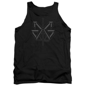 AN OFFCIALLY LICENSED FANTASTIC BEASTS 2 GRINDELWALD SIGIL ADULT UNISEX TANK TOP BLACK