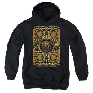AN OFFCIALLY LICENSED FANTASTIC BEASTS THE SECRETS OF DUMBLEDORE FANTASTIC BEASTS COVER YOUTH HOODIE BLACK