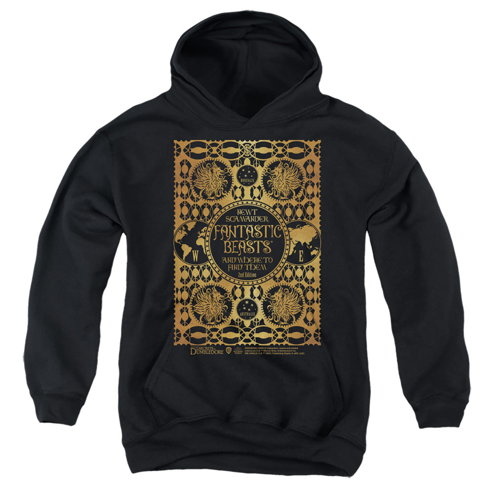 AN OFFCIALLY LICENSED FANTASTIC BEASTS THE SECRETS OF DUMBLEDORE FANTASTIC BEASTS COVER YOUTH HOODIE BLACK