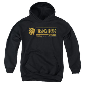 AN OFFCIALLY LICENSED FANTASTIC BEASTS THE SECRETS OF DUMBLEDORE OBSCURUS BOOKS LOGO YOUTH HOODIE BLACK