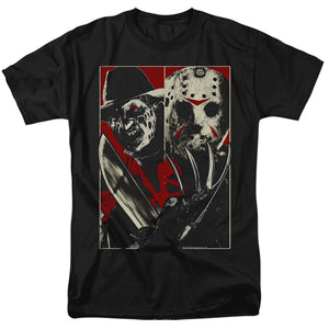 AN OFFCIALLY LICENSED FREDDY VS JASON VS MEN'S REGULAR FIT T-SHIRT BLACK